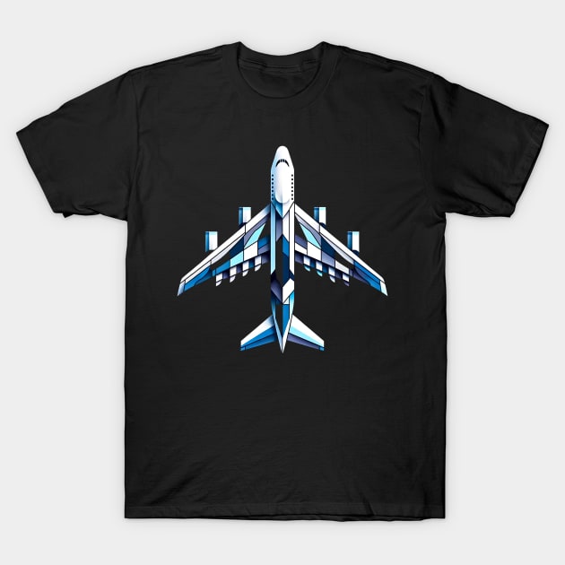 Geometric Jumbo | Boeing 747 Tee T-Shirt by Graphic Wonders Emporium